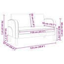 vidaXL szürke műbőr Loveseat kanapé 110 cm