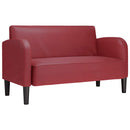 vidaXL bordó műbőr loveseat kanapé 110 cm