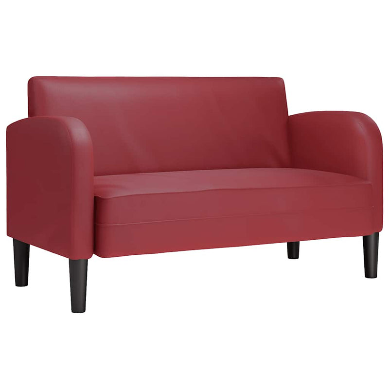 vidaXL bordó műbőr loveseat kanapé 110 cm