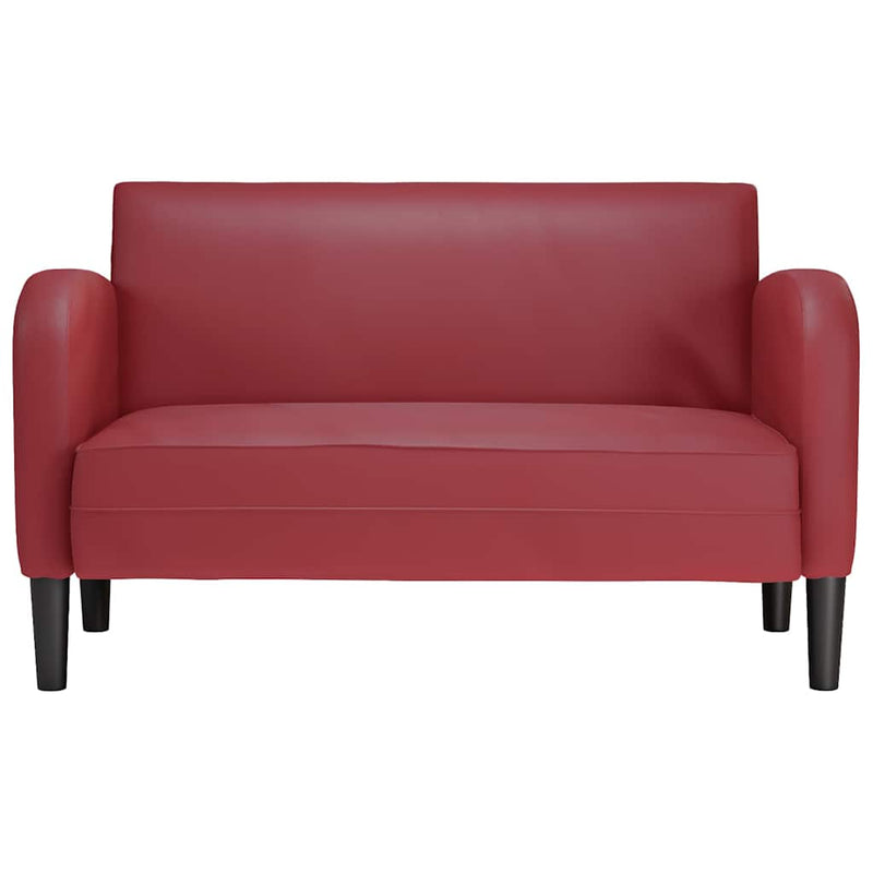 vidaXL bordó műbőr loveseat kanapé 110 cm
