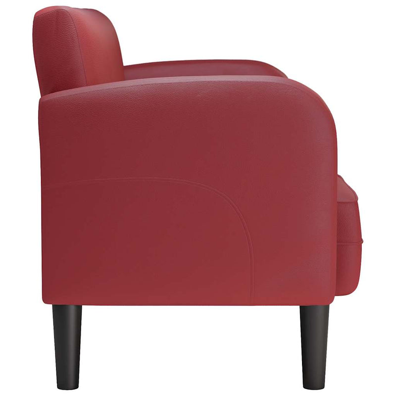 vidaXL bordó műbőr loveseat kanapé 110 cm