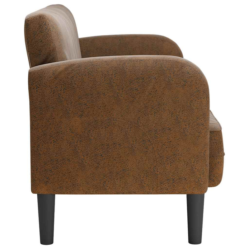 vidaXL barna műbőr loveseat kanapé 110 cm