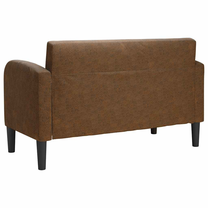 vidaXL barna műbőr loveseat kanapé 110 cm
