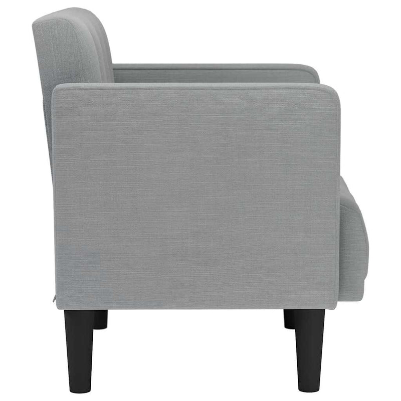 vidaXL világosszürke szövet kanapészék karfás szék 53 cm