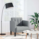 vidaXL világosszürke szövet kanapészék karfás szék 53 cm