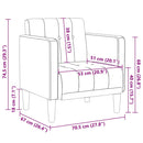 vidaXL fekete szövet kanapészék karfás szék 53 cm