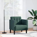 vidaXL sötétzöld szövet kanapészék karfás szék 53 cm