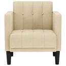 vidaXL krém szövet kanapészék karfás szék 53 cm