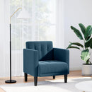 vidaXL kék bársony kanapészék karfás szék 53 cm