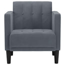 vidaXL sötétszürke bársony kanapészék karfás szék 53 cm