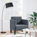 vidaXL sötétszürke bársony kanapészék karfás szék 53 cm