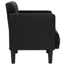 vidaXL fekete bársony kanapészék karfás szék 53 cm