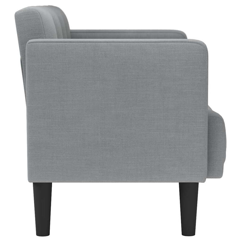 vidaXL világosszürke szövet loveseat kanapé 111 cm