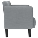 vidaXL világosszürke szövet loveseat kanapé 111 cm
