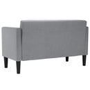 vidaXL világosszürke szövet loveseat kanapé 111 cm