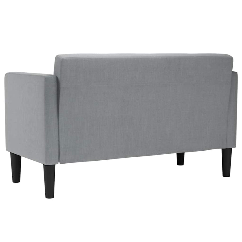 vidaXL világosszürke szövet loveseat kanapé 111 cm