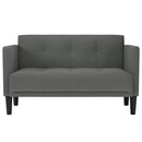 vidaXL sötétszürke szövet loveseat kanapé 111 cm