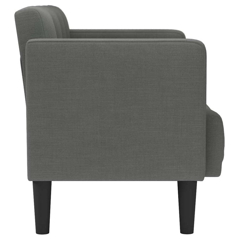vidaXL sötétszürke szövet loveseat kanapé 111 cm