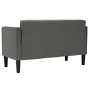 vidaXL sötétszürke szövet loveseat kanapé 111 cm