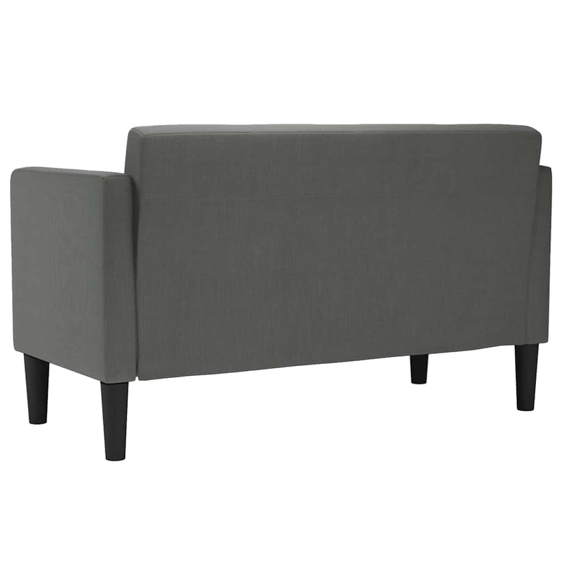 vidaXL sötétszürke szövet loveseat kanapé 111 cm