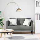 vidaXL sötétszürke szövet loveseat kanapé 111 cm