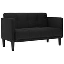 vidaXL fekete szövet loveseat kanapé 111 cm