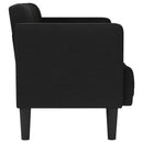 vidaXL fekete szövet loveseat kanapé 111 cm