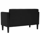 vidaXL fekete szövet loveseat kanapé 111 cm