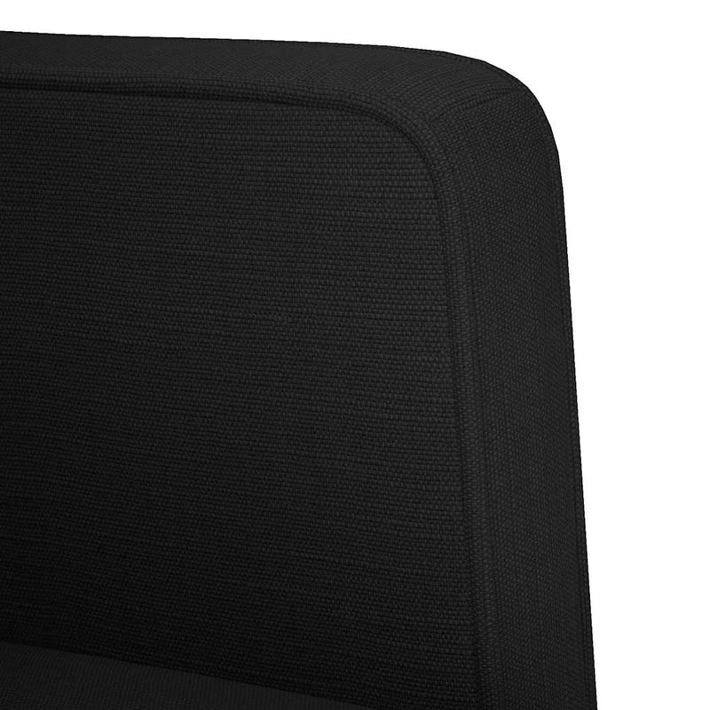 vidaXL fekete szövet loveseat kanapé 111 cm