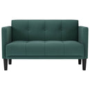 vidaXL sötétzöld szövet loveseat kanapé 111 cm