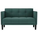 vidaXL sötétzöld szövet loveseat kanapé 111 cm