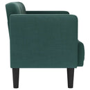 vidaXL sötétzöld szövet loveseat kanapé 111 cm
