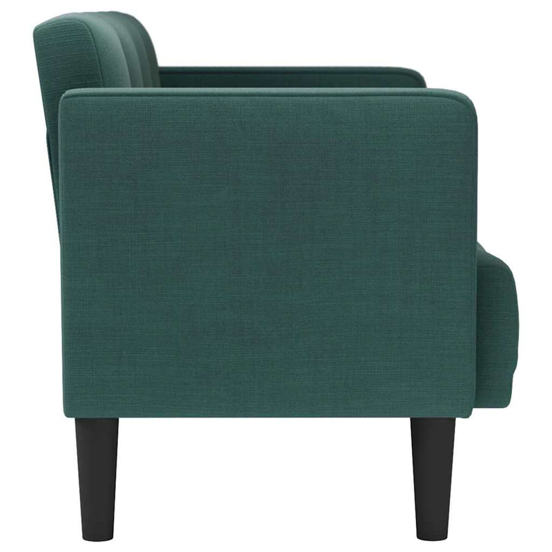 vidaXL sötétzöld szövet loveseat kanapé 111 cm