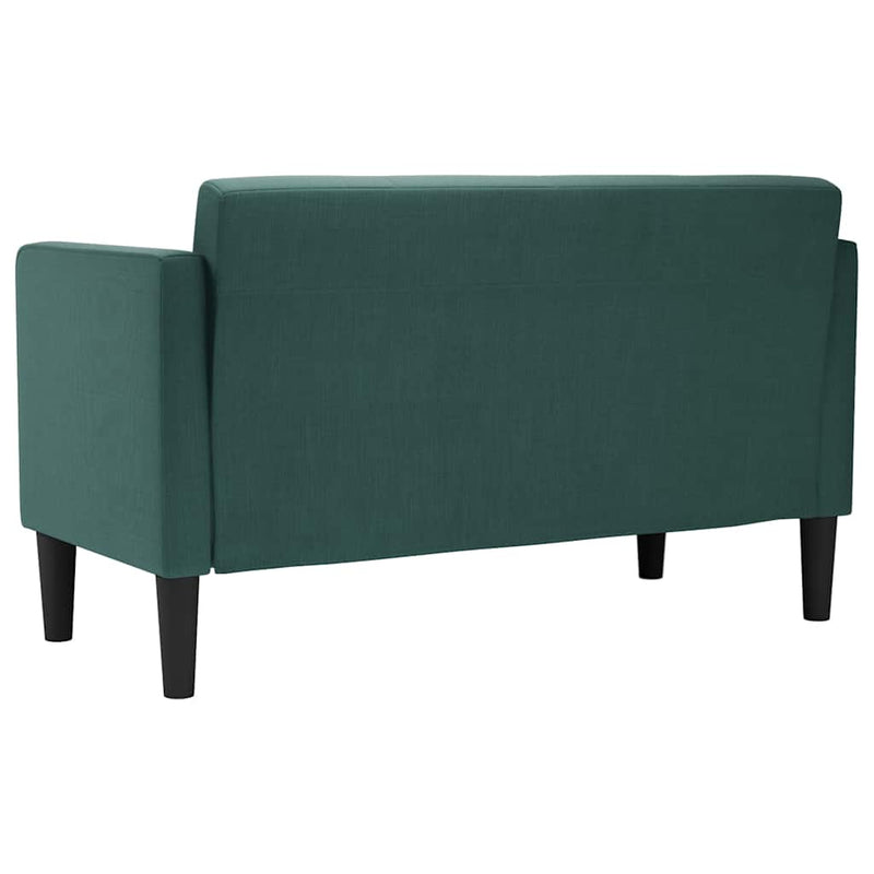 vidaXL sötétzöld szövet loveseat kanapé 111 cm