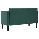 vidaXL sötétzöld szövet loveseat kanapé 111 cm