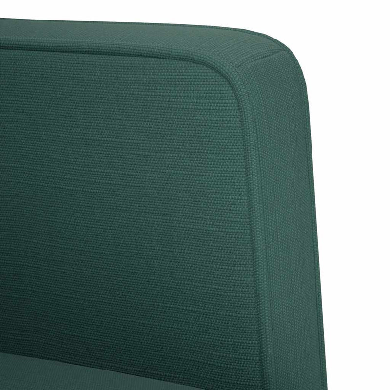 vidaXL sötétzöld szövet loveseat kanapé 111 cm