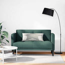 vidaXL sötétzöld szövet loveseat kanapé 111 cm