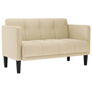 vidaXL krém szövet loveseat kanapé 111 cm