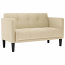 vidaXL krém szövet loveseat kanapé 111 cm