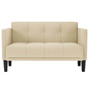 vidaXL krém szövet loveseat kanapé 111 cm