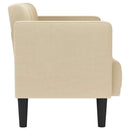 vidaXL krém szövet loveseat kanapé 111 cm