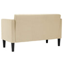 vidaXL krém szövet loveseat kanapé 111 cm