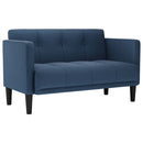 vidaXL kék szövet loveseat kanapé 111 cm
