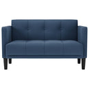 vidaXL kék szövet loveseat kanapé 111 cm