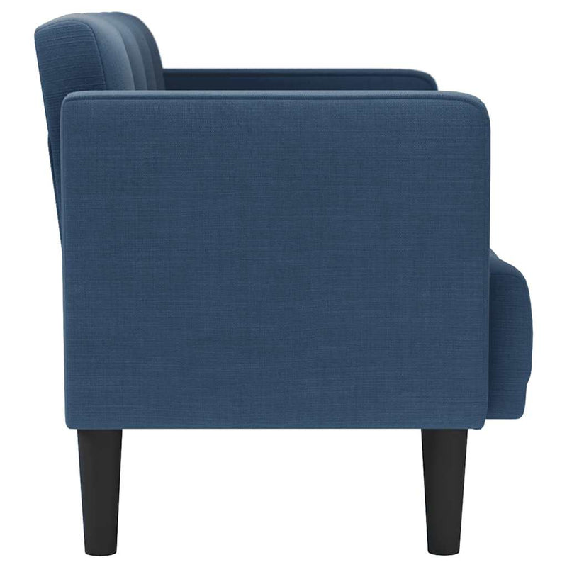 vidaXL kék szövet loveseat kanapé 111 cm