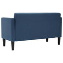 vidaXL kék szövet loveseat kanapé 111 cm