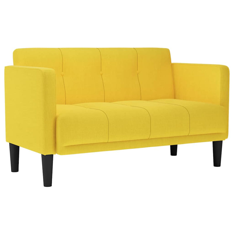 vidaXL sárga szövet loveseat kanapé 111 cm