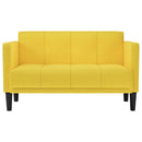 vidaXL sárga szövet loveseat kanapé 111 cm