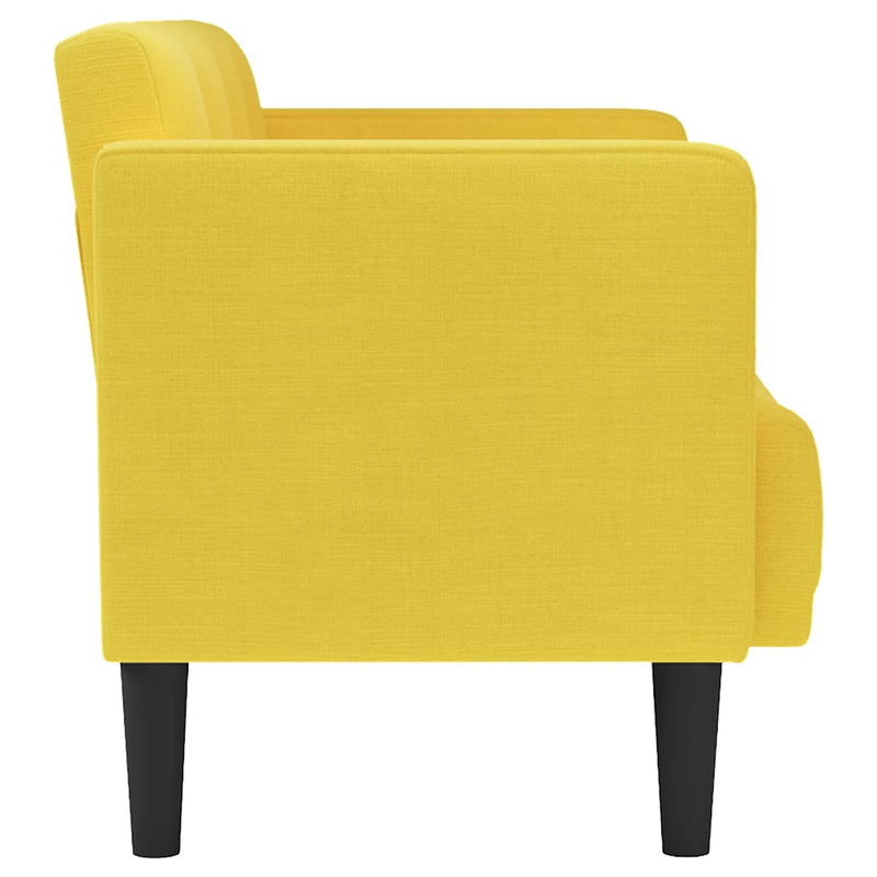 vidaXL sárga szövet loveseat kanapé 111 cm