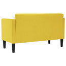 vidaXL sárga szövet loveseat kanapé 111 cm